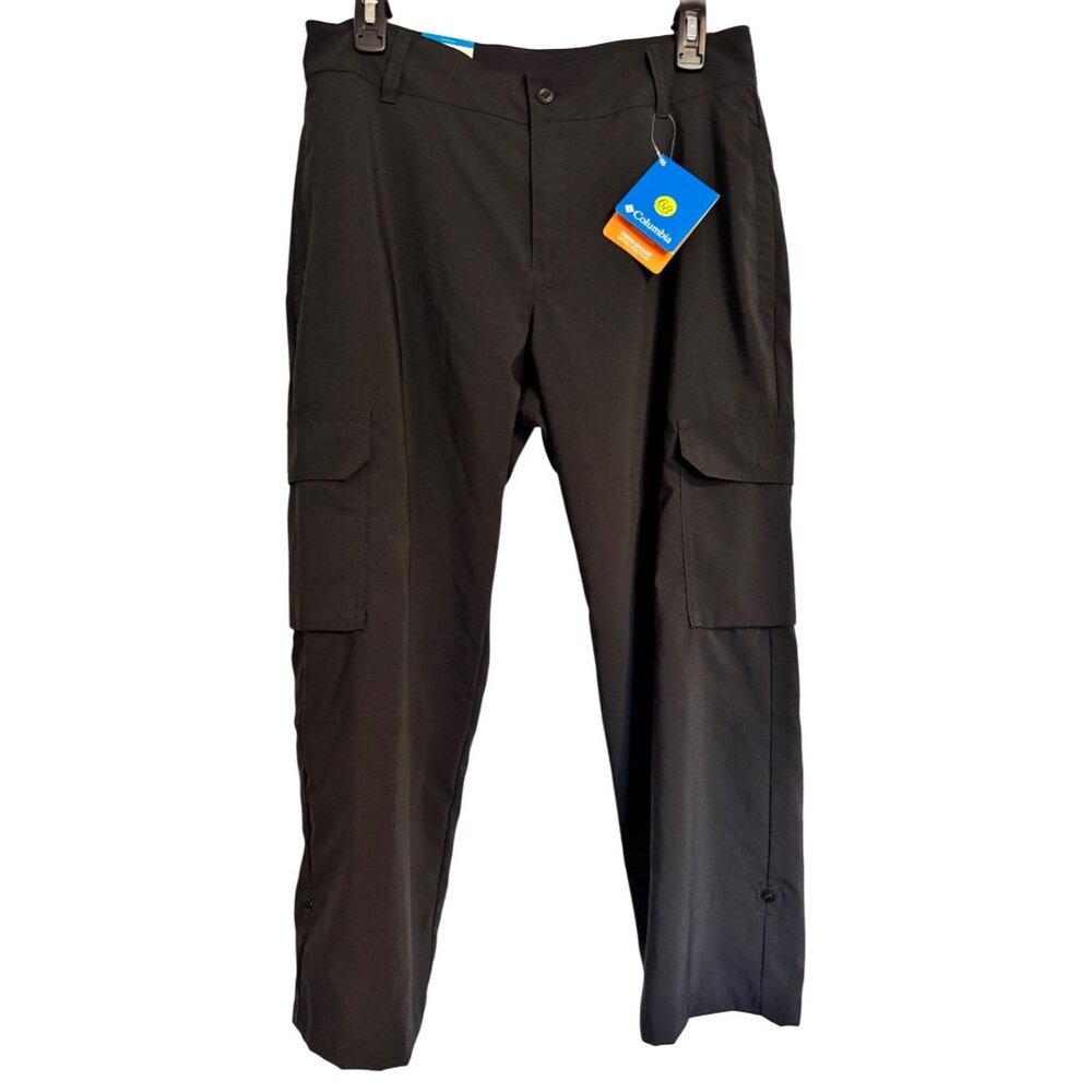 Columbia pantacourt Size 10 Black Capri Active Fit Omni Shade UPF 50 NWT $60